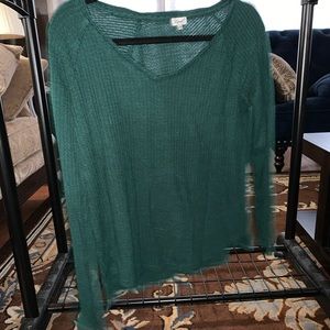 Long sleeve green sweater